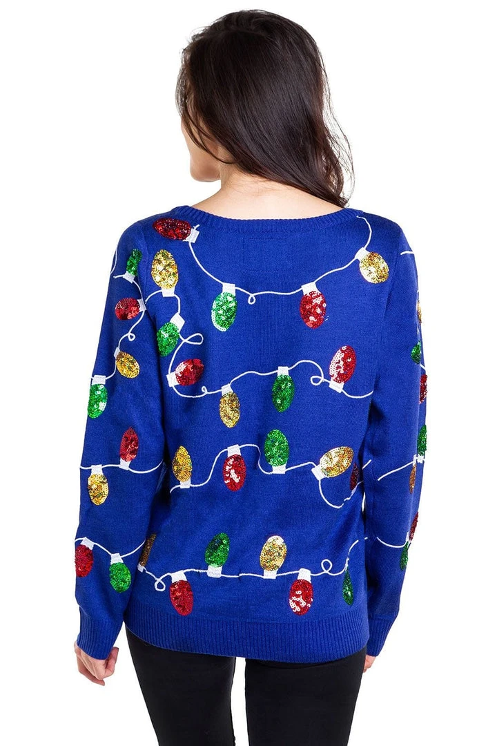 Tipsy Elves Women's Christmas Lights Ugly Christmas Sweater 7 Tipsy Elves Women's Christmas Lights Ugly Christmas Sweater