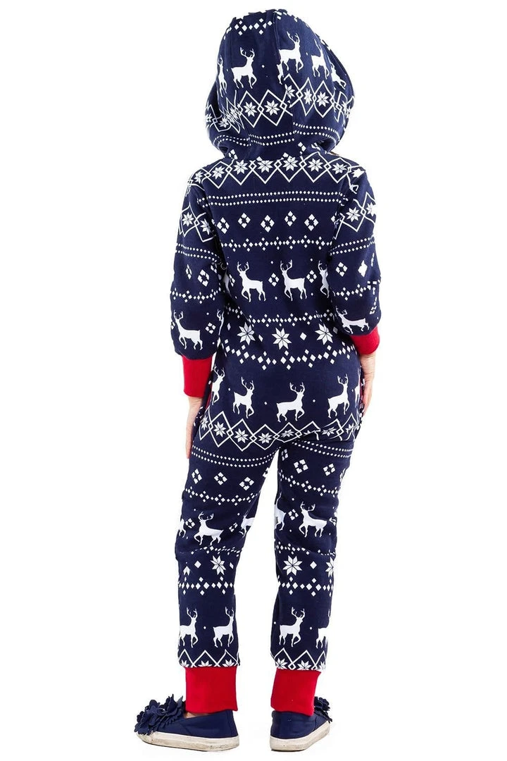 Tipsy Elves Holidays & Occasions Boy's / Girl's Blue Fair Isle Reindeer Jumpsuit 4 Tipsy Elves Holidays & Occasions Boy's / Girl's Blue Fair Isle Reindeer Jumpsuit