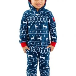 Tipsy Elves Kids & Baby Baby / Toddler Blue Reindeer Jumpsuit