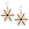 Tipsy Elves Women Beaded Snowflake Earrings 1 Tipsy Elves Women Beaded Snowflake Earrings