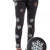 Tipsy Elves Sequined Snowflake Leggings 2 Tipsy Elves Sequined Snowflake Leggings