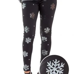 Tipsy Elves Sequined Snowflake Leggings