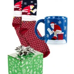 Tipsy Elves Santa Pooping In Chimney Mug & Socks Gift Set