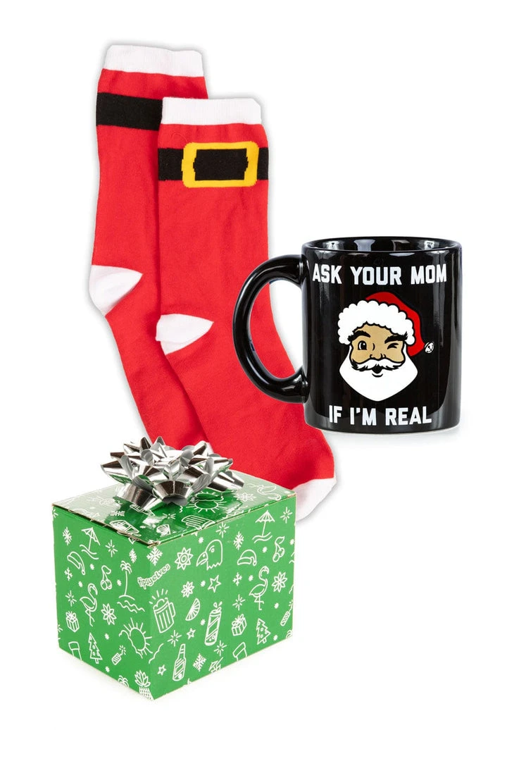 Tipsy Elves Ask Your Mom If I'm Real Mug & Socks Gift Set 3 Tipsy Elves Ask Your Mom If I'm Real Mug & Socks Gift Set