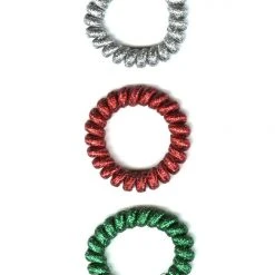 Tipsy Elves Festive Spiral Hair Ties (3-pack)