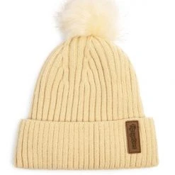 Tipsy Elves Holidays & Occasions Cream Beanie With Pom