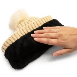 Tipsy Elves Holidays & Occasions Cream Beanie With Pom