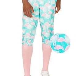 Tipsy Elves Men's Pink Birdie Golf Knickers With Pink Golf Socks