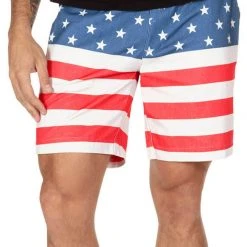 Tipsy Elves Patriotic Men's United We Stand Shorts 9 Tipsy Elves Patriotic Men's United We Stand Shorts