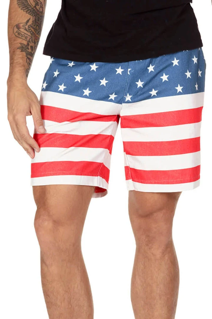 Tipsy Elves Patriotic Men's United We Stand Shorts 6 Tipsy Elves Patriotic Men's United We Stand Shorts