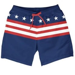 Tipsy Elves Old Glory Stretch Swim Trunks