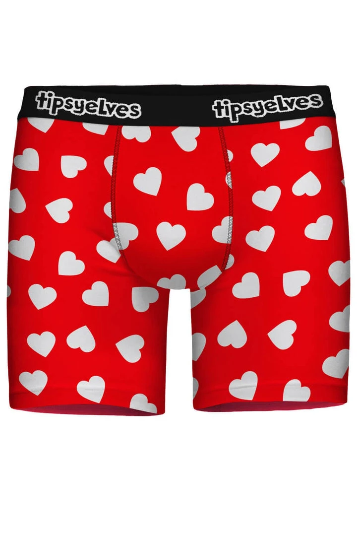 Tipsy Elves Men's Beating Hearts Boxer Briefs 3 Tipsy Elves Men's Beating Hearts Boxer Briefs
