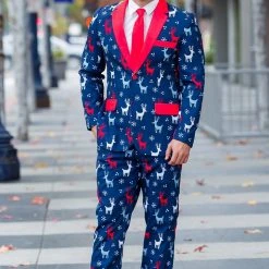 Tipsy Elves Reindeer Gains Blazer W/ Tie Men