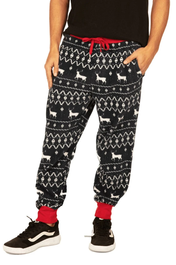 Tipsy Elves Men's Blue Reindeer Jogger Sweatpants 3 Tipsy Elves Men's Blue Reindeer Jogger Sweatpants