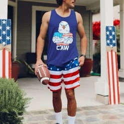 Tipsy Elves Men's Patriotic Caw Tank 9 Tipsy Elves Men's Patriotic Caw Tank