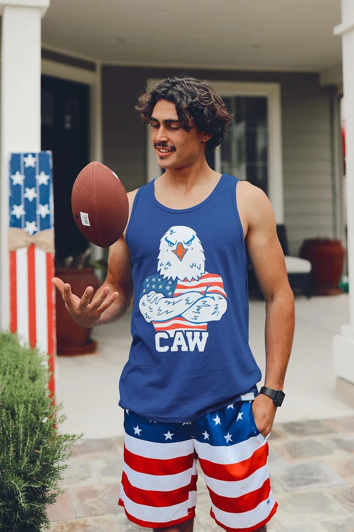 Tipsy Elves Men's Patriotic Caw Tank 3 Tipsy Elves Men's Patriotic Caw Tank