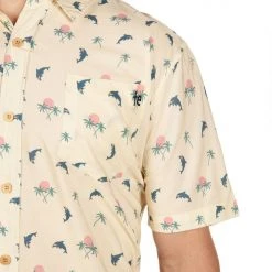 Tipsy Elves Men's Dolphin Party Hawaiian Shirt Spring