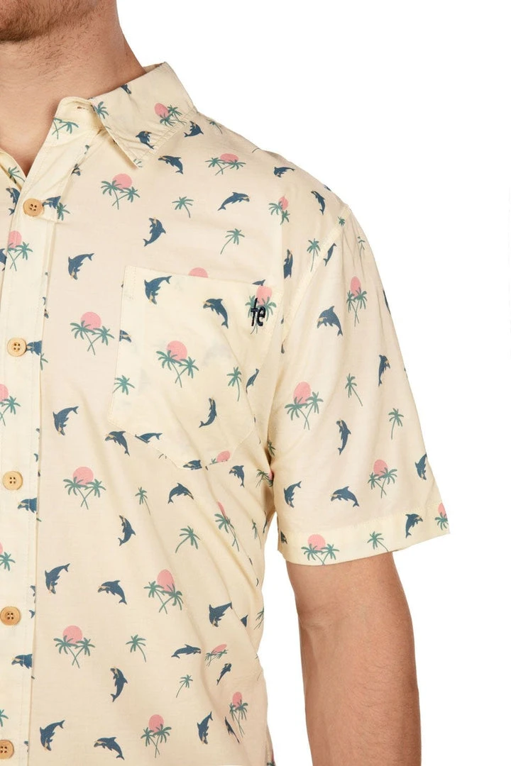 Tipsy Elves Men's Dolphin Party Hawaiian Shirt Spring 4 Tipsy Elves Men's Dolphin Party Hawaiian Shirt Spring