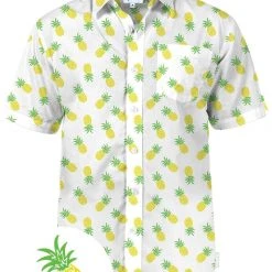 Tipsy Elves Men's Pineapple Parade Hawaiian Shirt