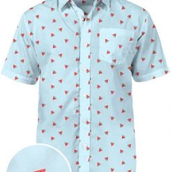 Tipsy Elves Men's Watermelon Hawaiian Shirt Spring
