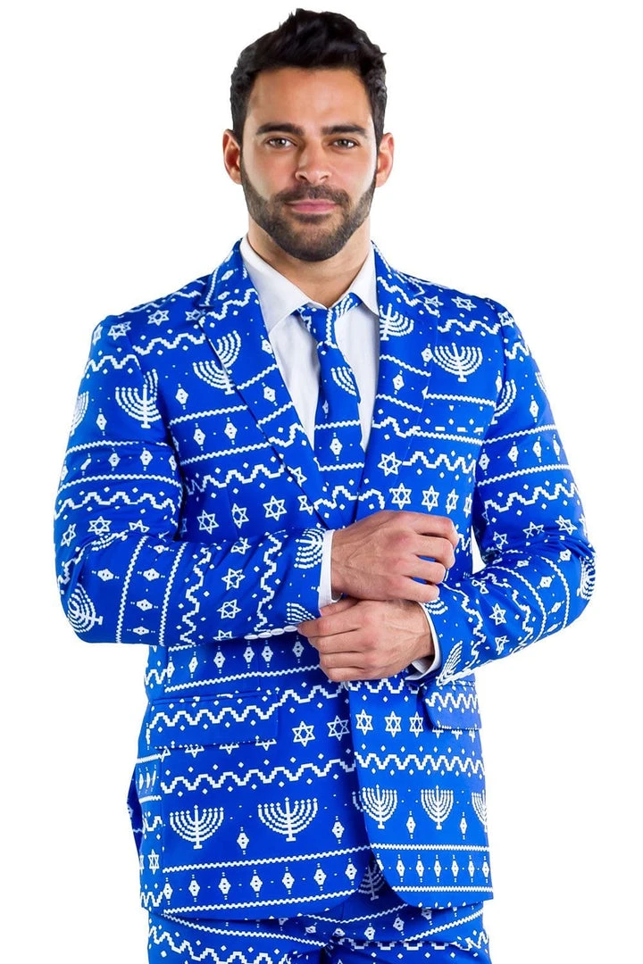 Tipsy Elves The Lit Menorah Blazer W/ Tie 3 Tipsy Elves The Lit Menorah Blazer W/ Tie