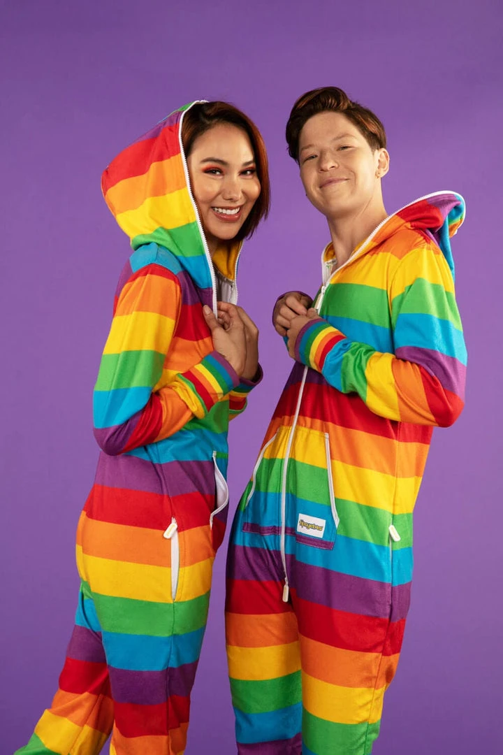 Tipsy Elves Rainbow Jumpsuit - Women's Cut 8 Tipsy Elves Rainbow Jumpsuit - Women's Cut