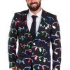 Tipsy Elves Men Sequin Tangle Wrangler Blazer With Tie 2 Tipsy Elves Men Sequin Tangle Wrangler Blazer With Tie