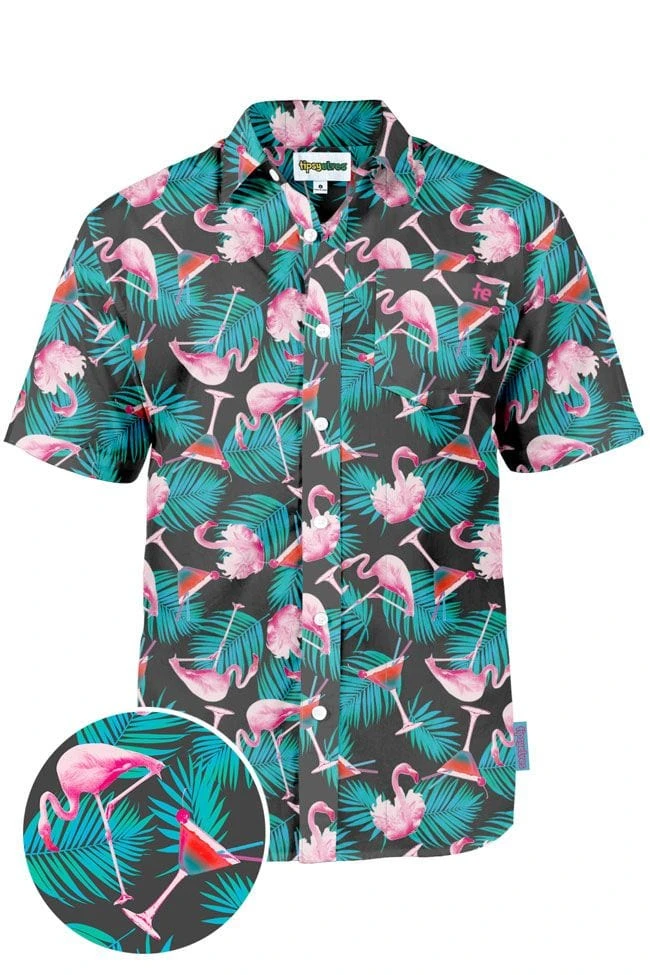 Tipsy Elves Spring Men's Tall Martini Hawaiian Shirt 3 Tipsy Elves Spring Men's Tall Martini Hawaiian Shirt