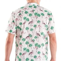 Tipsy Elves Spring Men's Single & Ready To Flamingle Hawaiian Shirt 9 Tipsy Elves Spring Men's Single & Ready To Flamingle Hawaiian Shirt