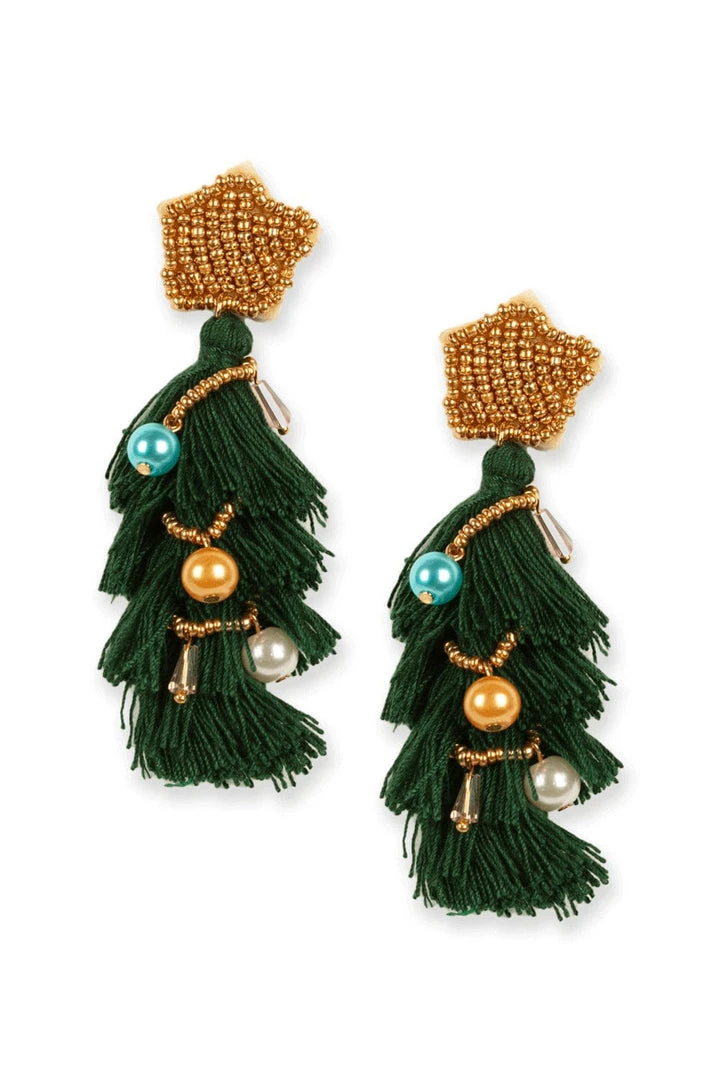 Tipsy Elves Tassel Tree Earrings 3 Tipsy Elves Tassel Tree Earrings