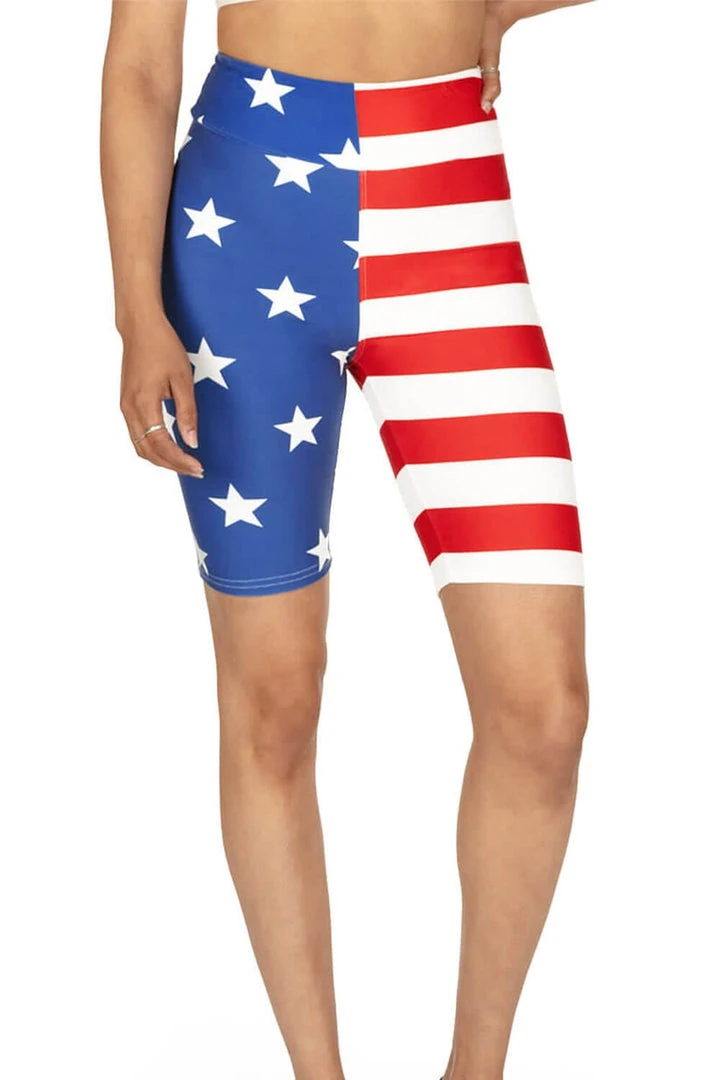 Tipsy Elves Women's American Flag Bike Shorts 3 Tipsy Elves Women's American Flag Bike Shorts