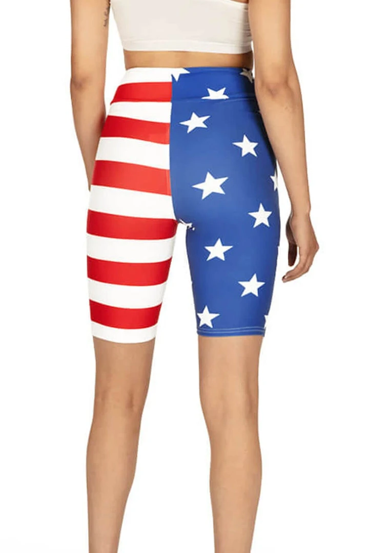 Tipsy Elves Women's American Flag Bike Shorts 7 Tipsy Elves Women's American Flag Bike Shorts