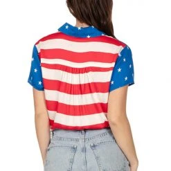 Tipsy Elves Women's American Flag Button Down Shirt 11 Tipsy Elves Women's American Flag Button Down Shirt