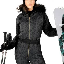 Tipsy Elves Women's Midnight Leopard Ski Suit Trending