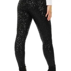 Tipsy Elves Black Sequin High Waisted Leggings Women