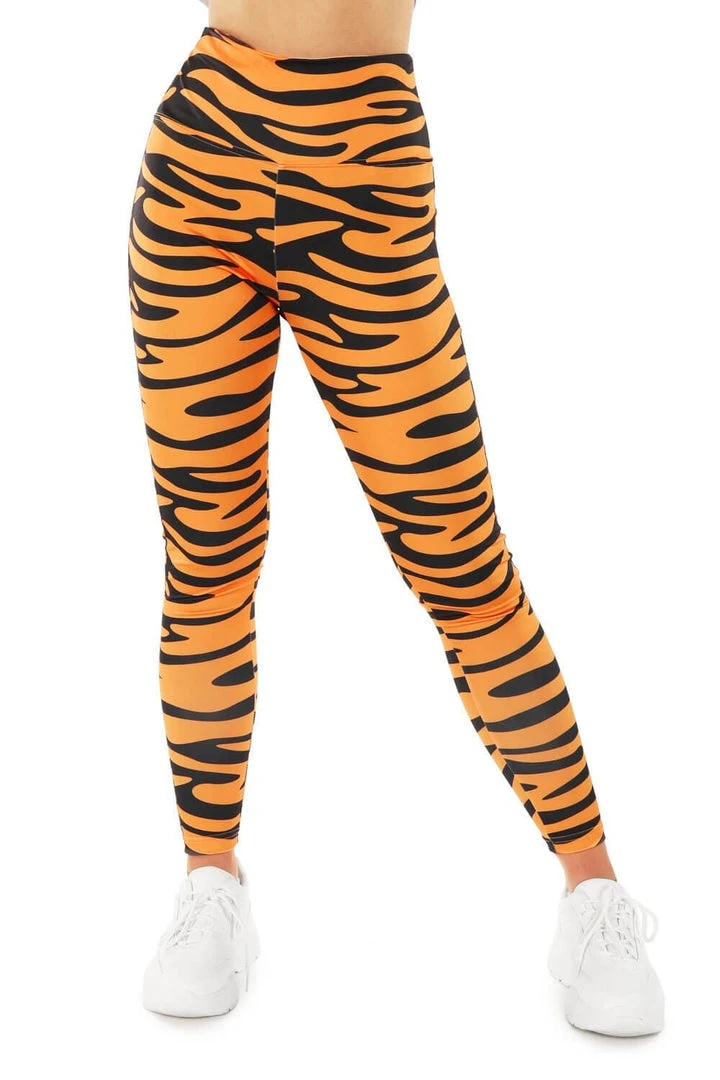 Tipsy Elves Women Tiger High Waisted Leggings 3 Tipsy Elves Women Tiger High Waisted Leggings