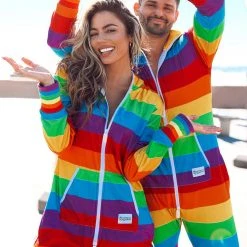Tipsy Elves Rainbow Jumpsuit - Women's Cut 13 Tipsy Elves Rainbow Jumpsuit - Women's Cut