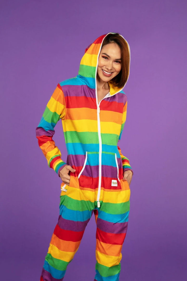 Tipsy Elves Rainbow Jumpsuit - Women's Cut 3 Tipsy Elves Rainbow Jumpsuit - Women's Cut