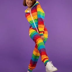 Tipsy Elves Rainbow Jumpsuit - Women's Cut 16 Tipsy Elves Rainbow Jumpsuit - Women's Cut