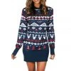 Tipsy Elves Sequin Fair Isle Sweater Dress Women 1 Tipsy Elves Sequin Fair Isle Sweater Dress Women