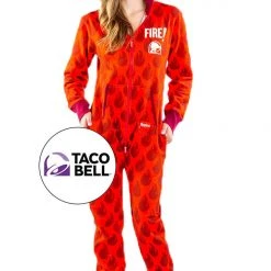 Tipsy Elves Women's Taco Bell Straight Fire Jumpsuit