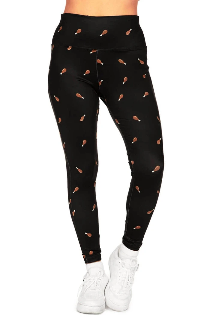 Tipsy Elves Drumstick High Waisted Leggings Women 3 Tipsy Elves Drumstick High Waisted Leggings Women