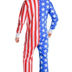 Tipsy Elves Men's USA Jumpsuit Patriotic