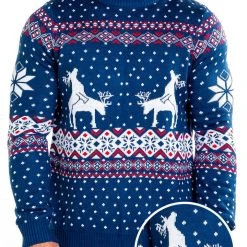 Tipsy Elves Men's Reindeer Climax Ugly Christmas Sweater