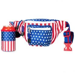 Tipsy Elves Freedom Fanny Pack W/ Drink Holder Patriotic
