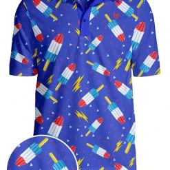 Tipsy Elves Patriotic Men's Grand Finale Golf Polo