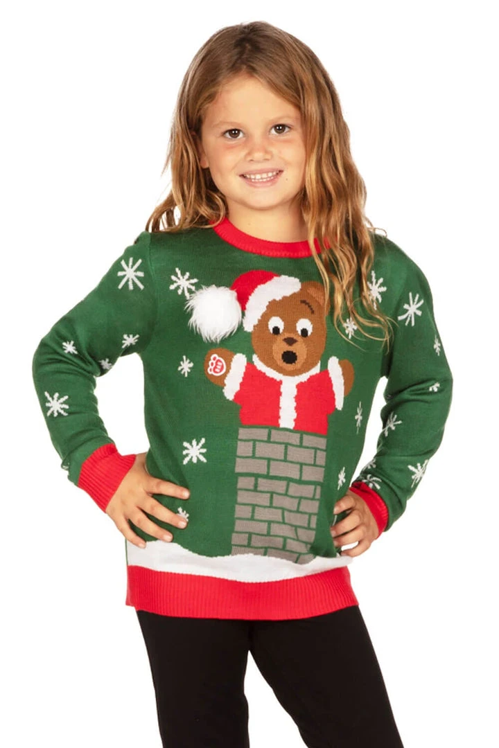 Tipsy Elves Kids & Baby Boy's / Girl's Beary Stuck Build A Bear Sweater 3 Tipsy Elves Kids & Baby Boy's / Girl's Beary Stuck Build A Bear Sweater