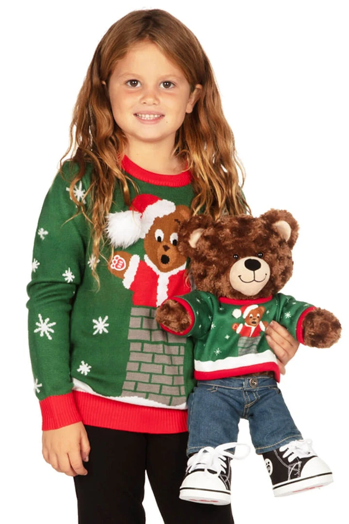 Tipsy Elves Kids & Baby Boy's / Girl's Beary Stuck Build A Bear Sweater 5 Tipsy Elves Kids & Baby Boy's / Girl's Beary Stuck Build A Bear Sweater