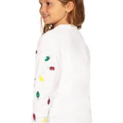 Tipsy Elves Boy's / Girl's Sequin Lights Ugly Christmas Sweater 10 Tipsy Elves Boy's / Girl's Sequin Lights Ugly Christmas Sweater