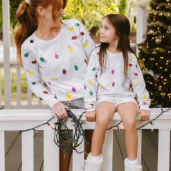 Tipsy Elves Boy's / Girl's Sequin Lights Ugly Christmas Sweater